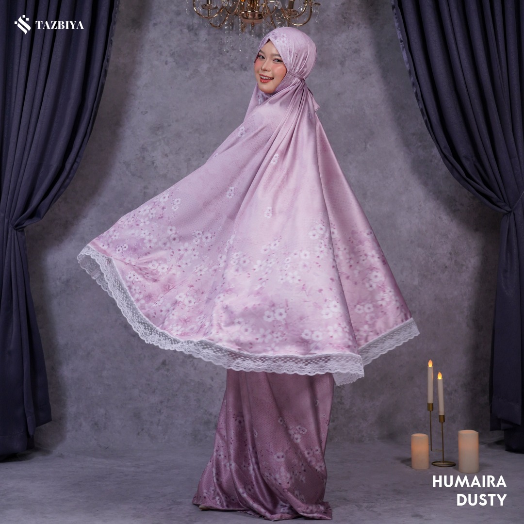 TAZBIYA MUKENA SILK RUFFLE HUMAIRA SERIES ALLSIZE