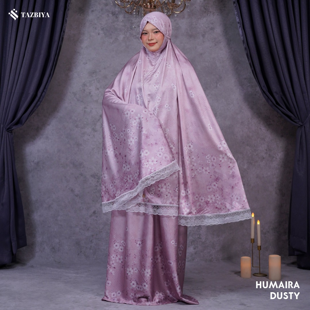TAZBIYA MUKENA SILK RUFFLE HUMAIRA SERIES ALLSIZE