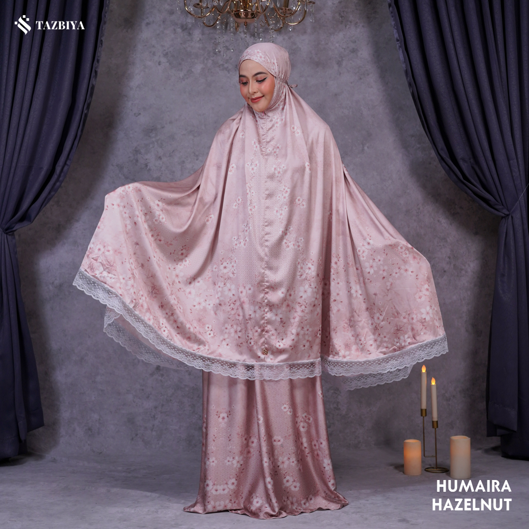 TAZBIYA MUKENA SILK RUFFLE HUMAIRA SERIES ALLSIZE