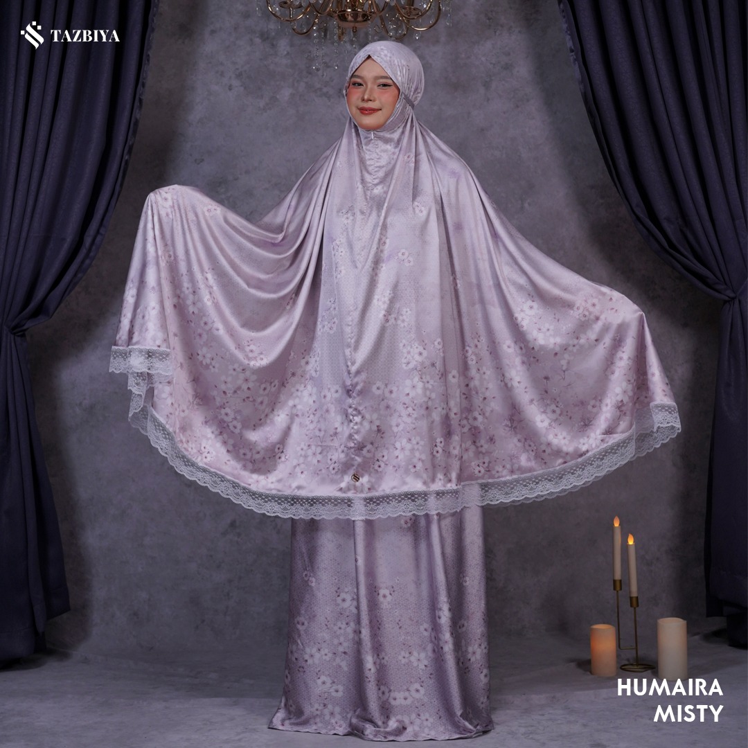 TAZBIYA MUKENA SILK RUFFLE HUMAIRA SERIES ALLSIZE