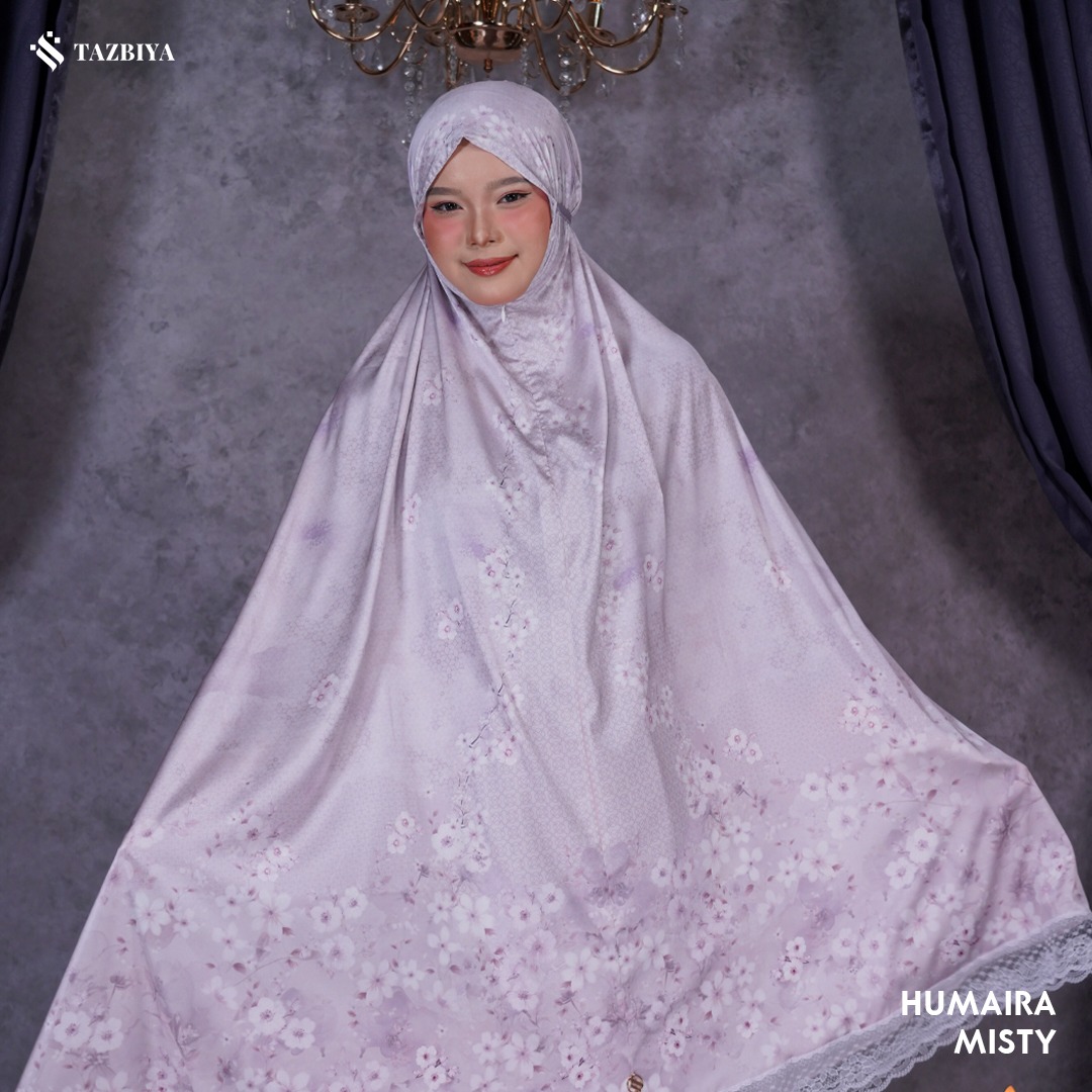 TAZBIYA MUKENA SILK RUFFLE HUMAIRA SERIES ALLSIZE