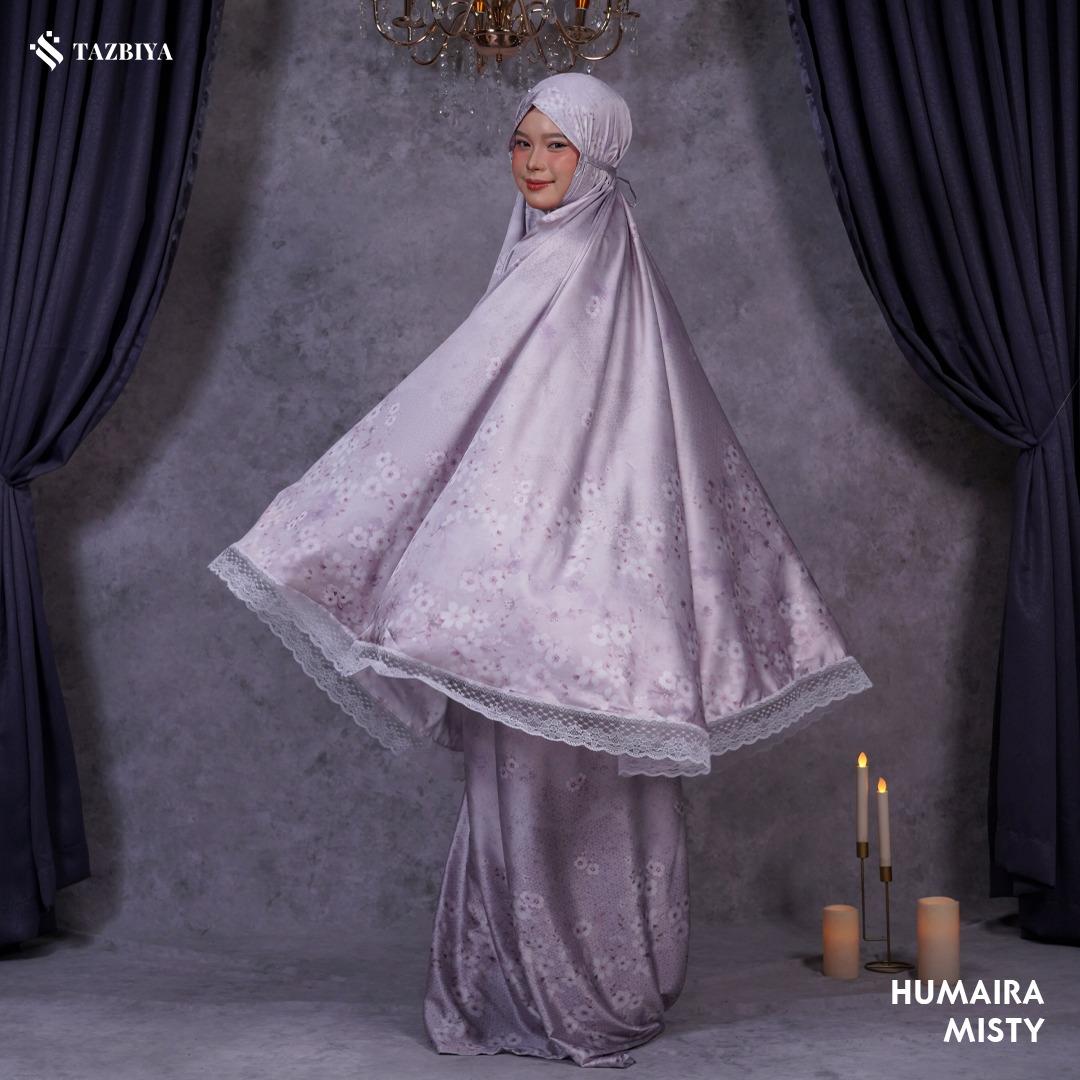 TAZBIYA MUKENA SILK RUFFLE HUMAIRA SERIES ALLSIZE