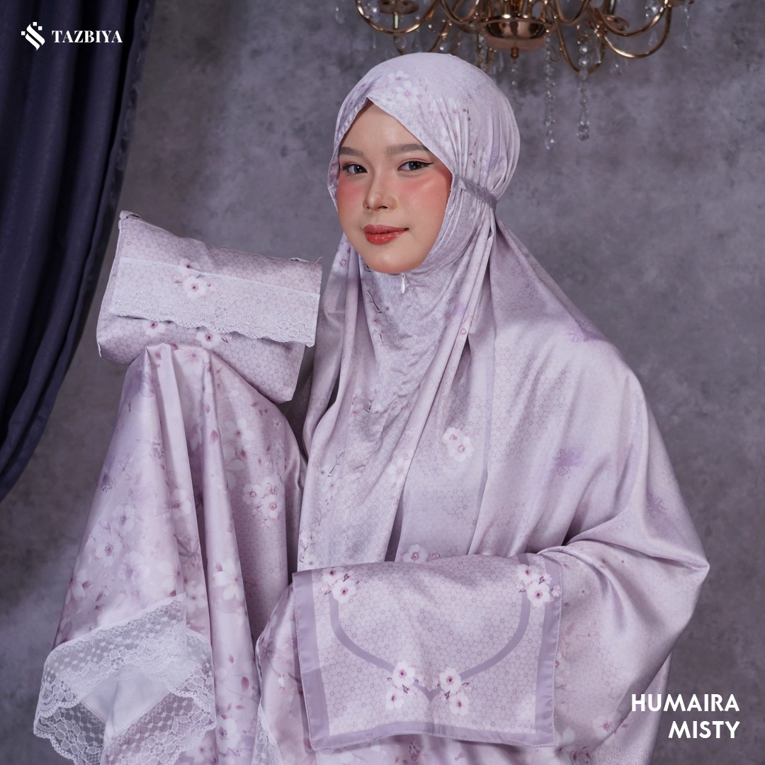 TAZBIYA MUKENA SILK RUFFLE HUMAIRA SERIES ALLSIZE