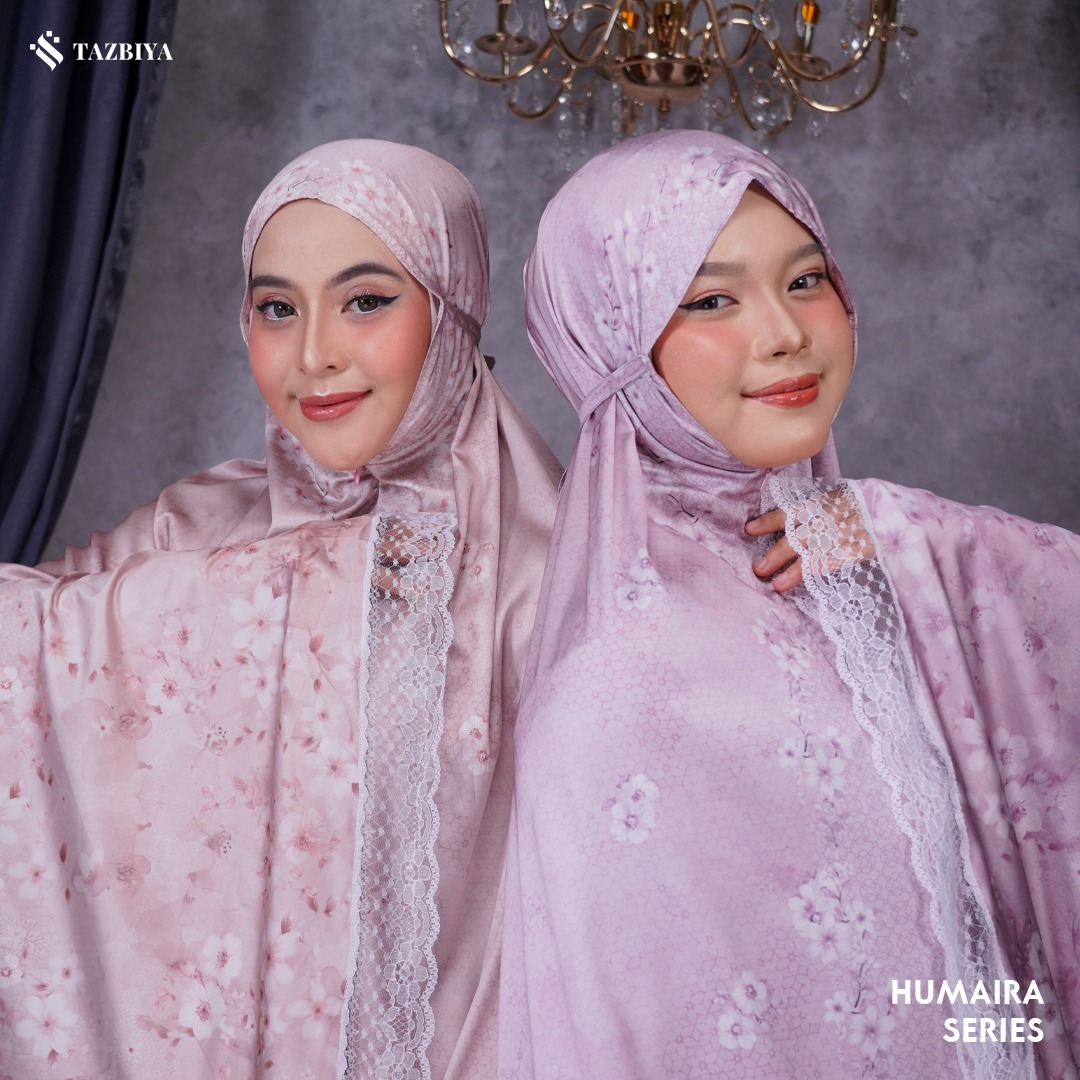 TAZBIYA MUKENA SILK RUFFLE HUMAIRA SERIES ALLSIZE