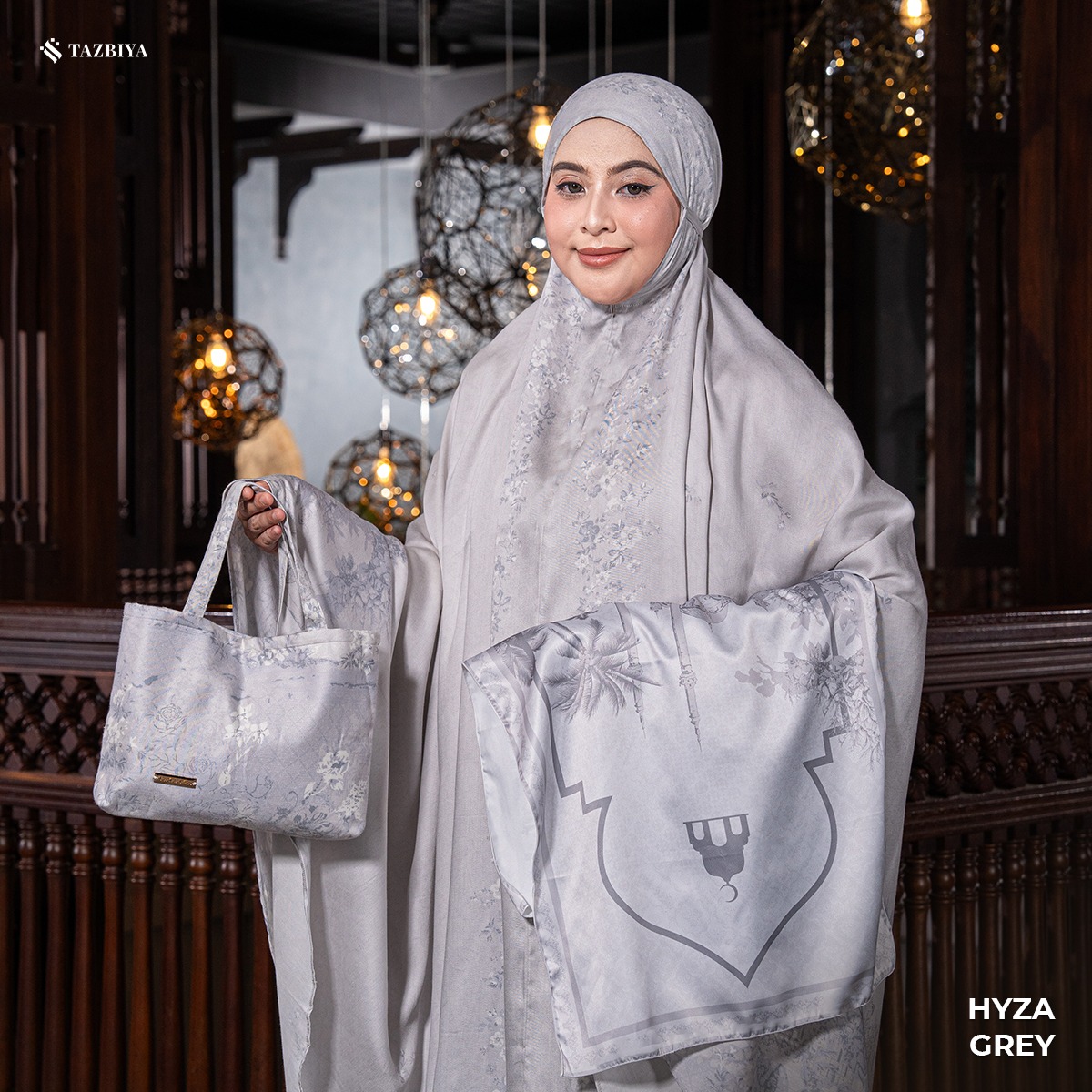 MUKENA TAZBIYA PREMIUM HYZA I Mukena Rayon Satin Jumbo Dewasa