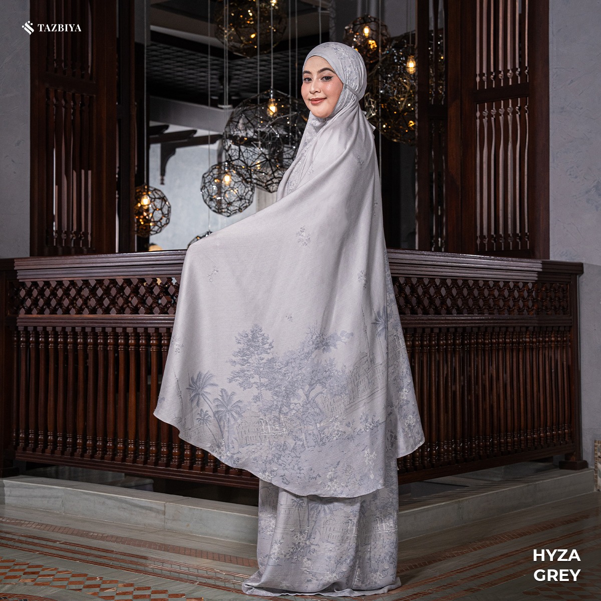 MUKENA TAZBIYA PREMIUM HYZA I Mukena Rayon Satin Jumbo Dewasa