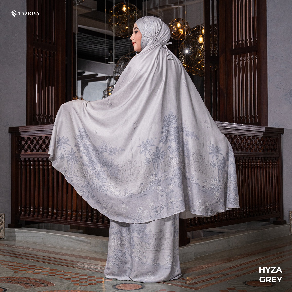 MUKENA TAZBIYA PREMIUM HYZA I Mukena Rayon Satin Jumbo Dewasa