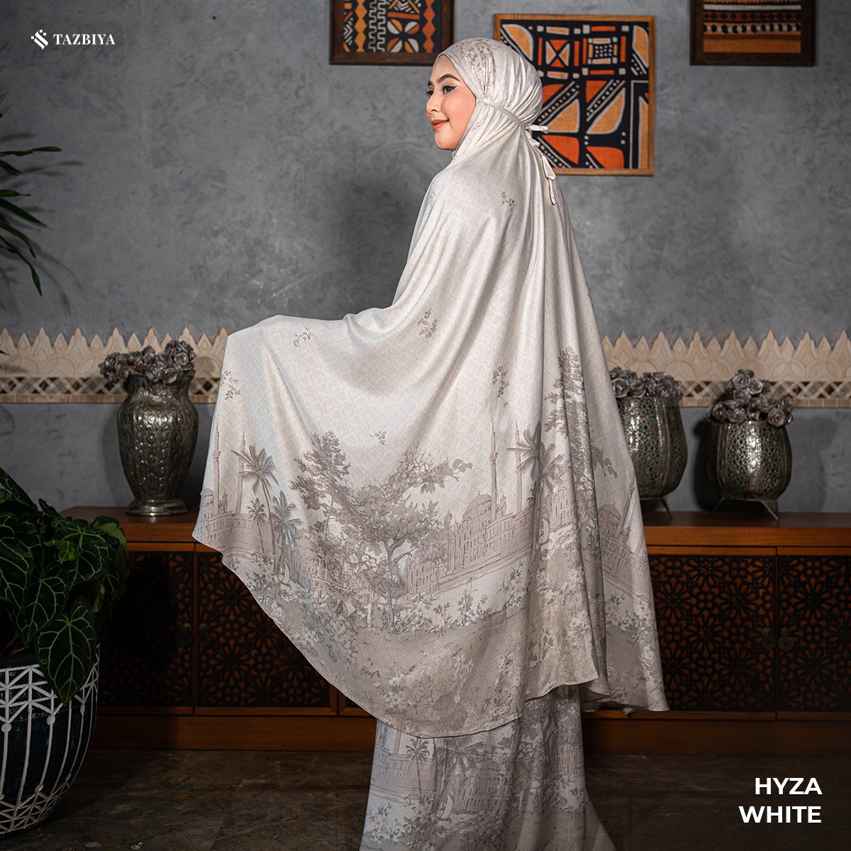 MUKENA TAZBIYA PREMIUM HYZA I Mukena Rayon Satin Jumbo Dewasa