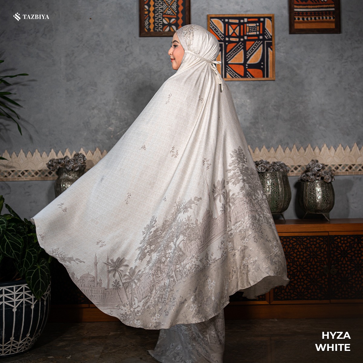 MUKENA TAZBIYA PREMIUM HYZA I Mukena Rayon Satin Jumbo Dewasa