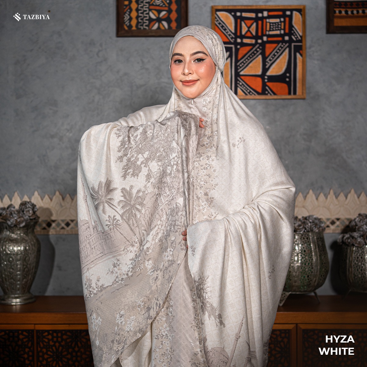 MUKENA TAZBIYA PREMIUM HYZA I Mukena Rayon Satin Jumbo Dewasa