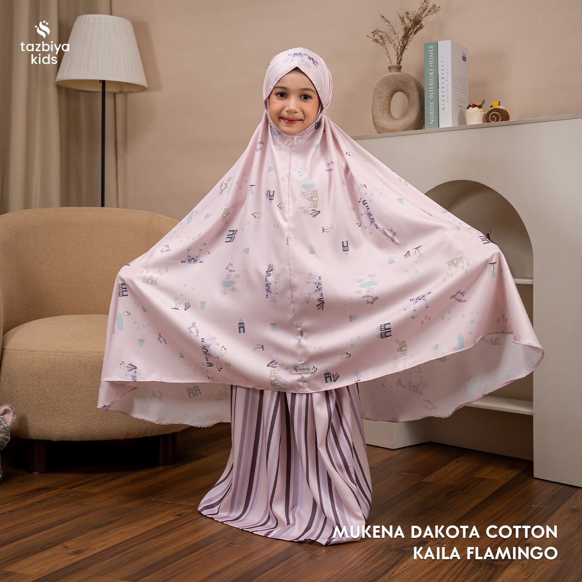 TAZBIYA MUKENA ANAK COTTON KAILA SERIES | Mukena Anak Motif TK SD SMP | Mukena Anak 4-14 Tahun