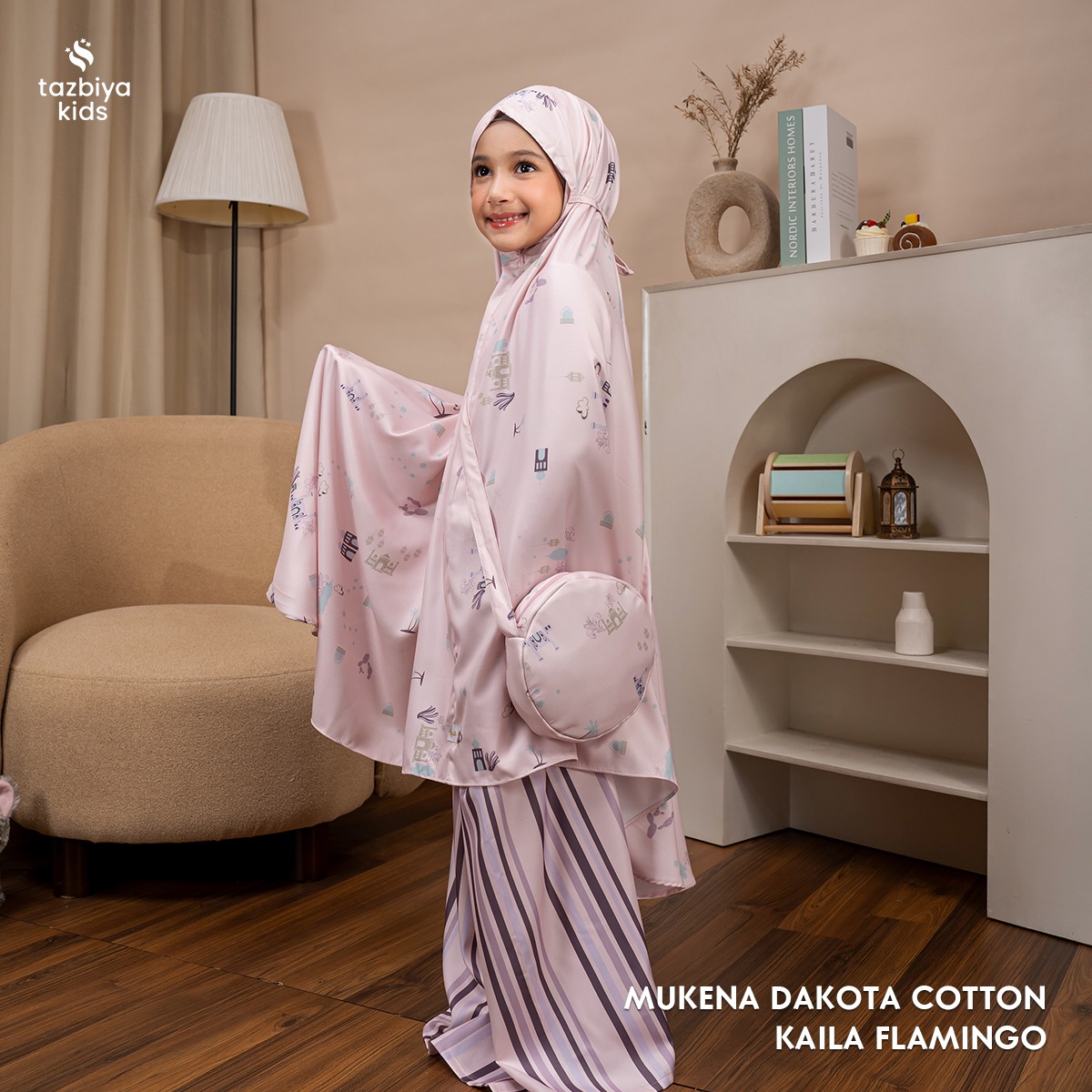 TAZBIYA MUKENA ANAK COTTON KAILA SERIES | Mukena Anak Motif TK SD SMP | Mukena Anak 4-14 Tahun