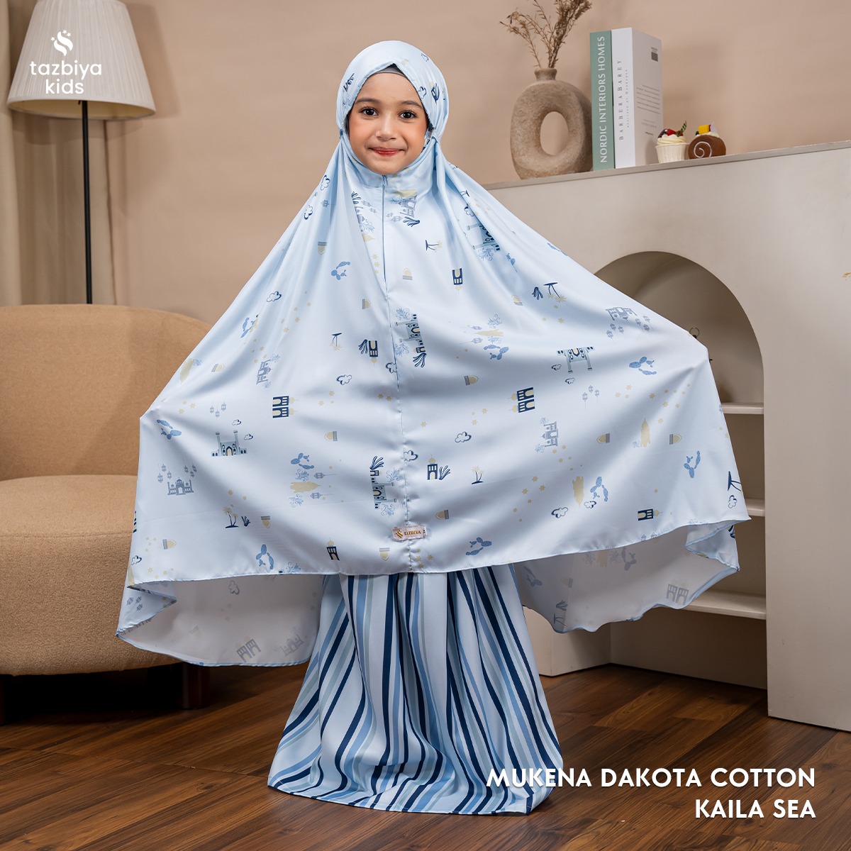 TAZBIYA MUKENA ANAK COTTON KAILA SERIES | Mukena Anak Motif TK SD SMP | Mukena Anak 4-14 Tahun