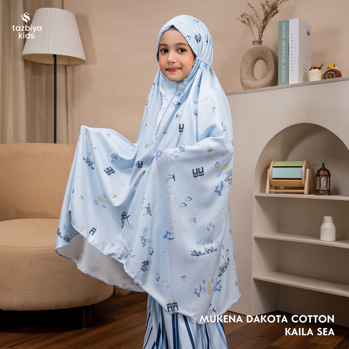 TAZBIYA MUKENA ANAK COTTON KAILA SERIES | Mukena Anak Motif TK SD SMP | Mukena Anak 4-14 Tahun