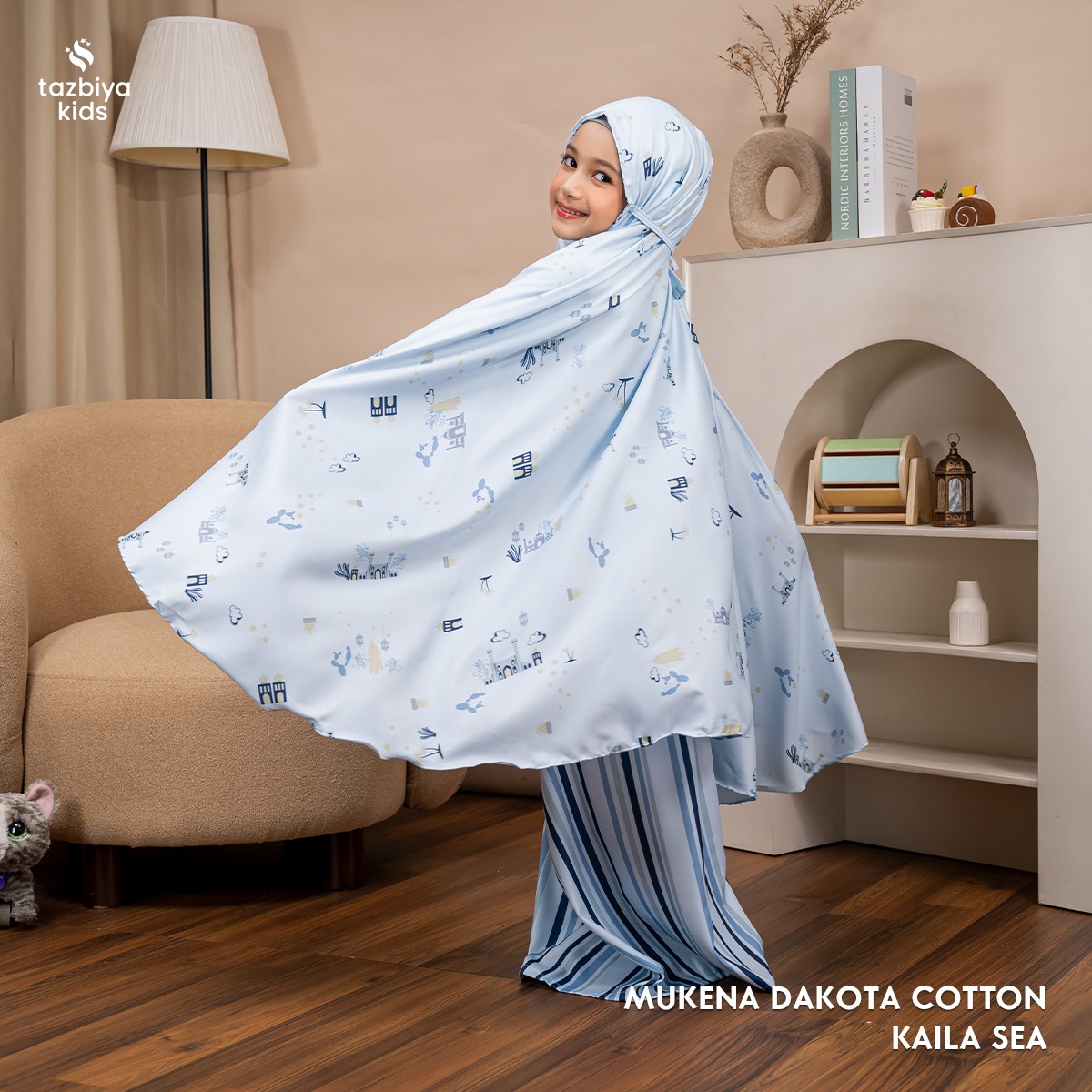 TAZBIYA MUKENA ANAK COTTON KAILA SERIES | Mukena Anak Motif TK SD SMP | Mukena Anak 4-14 Tahun