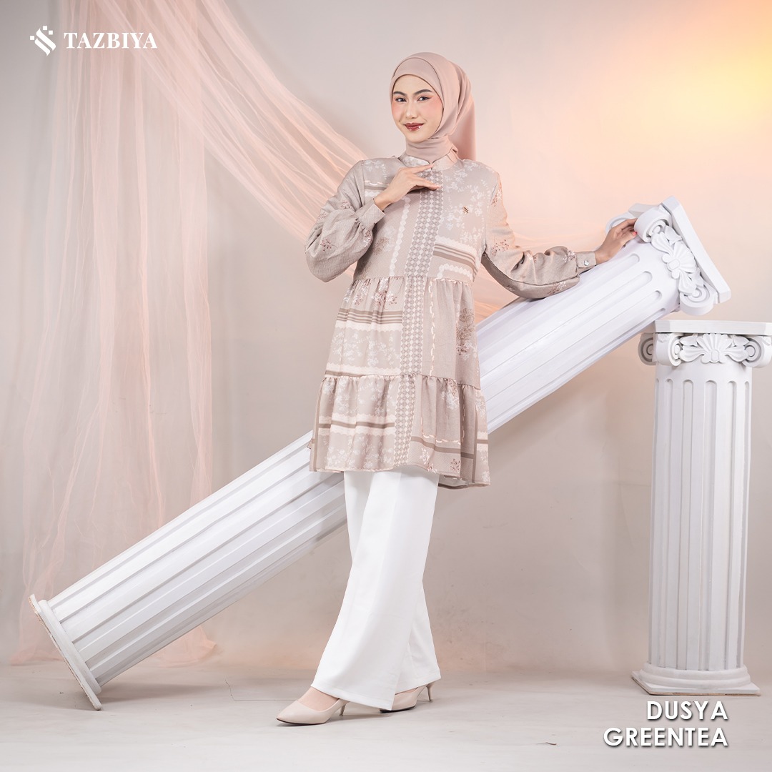 TAZBIYA MUSLIMWEAR TUNIK SHAKILA SPANDEX DUSYA SERIES