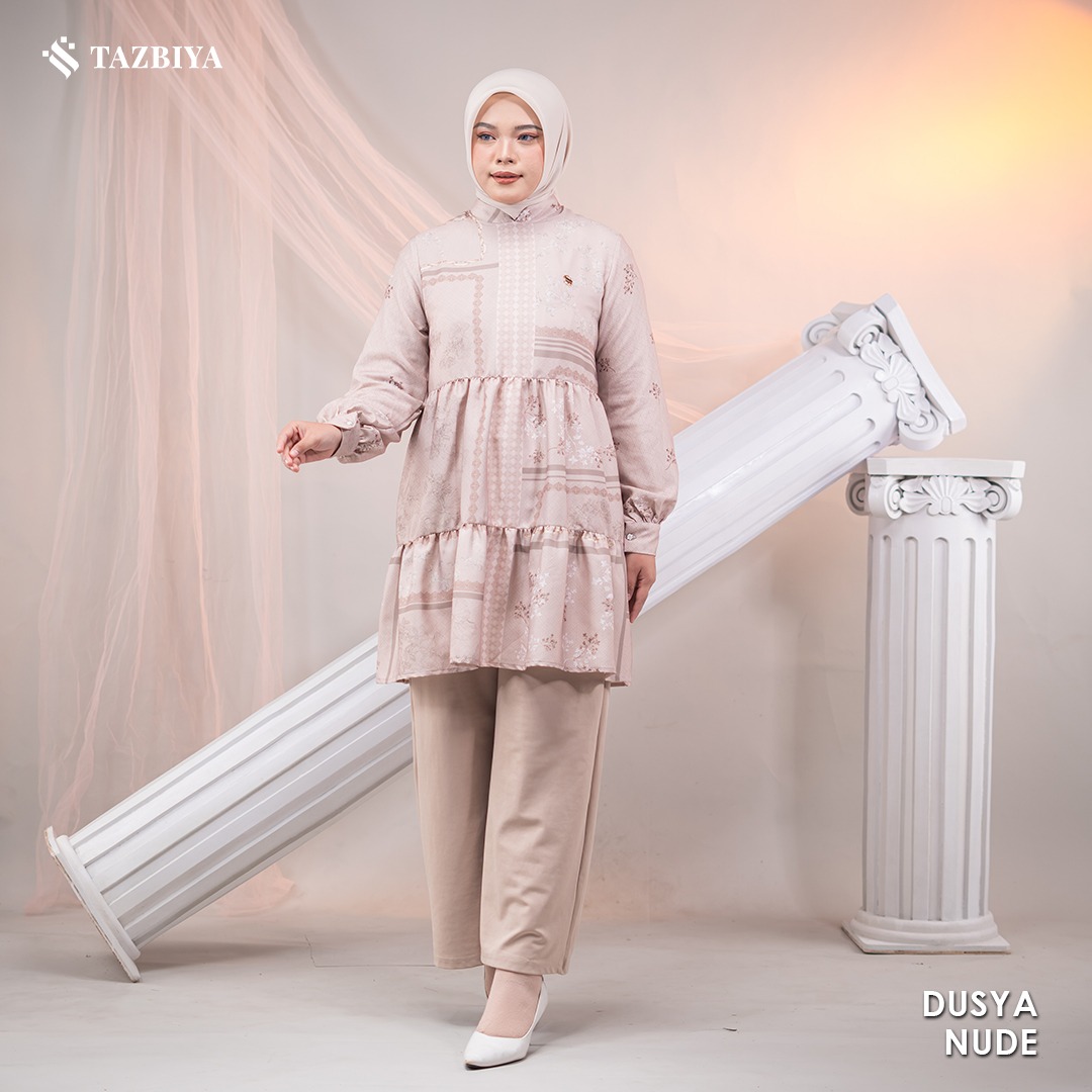 TAZBIYA MUSLIMWEAR TUNIK SHAKILA SPANDEX DUSYA SERIES