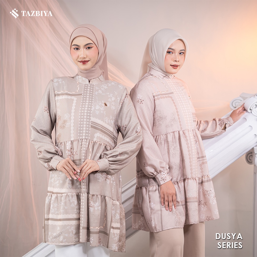 TAZBIYA MUSLIMWEAR TUNIK SHAKILA SPANDEX DUSYA SERIES