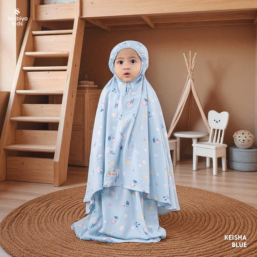TAZBIYA MUKENA ANAK RAYON KEISHA I Mukena Anak Motif TK SD SMP | Mukena Anak 4-14 Tahun