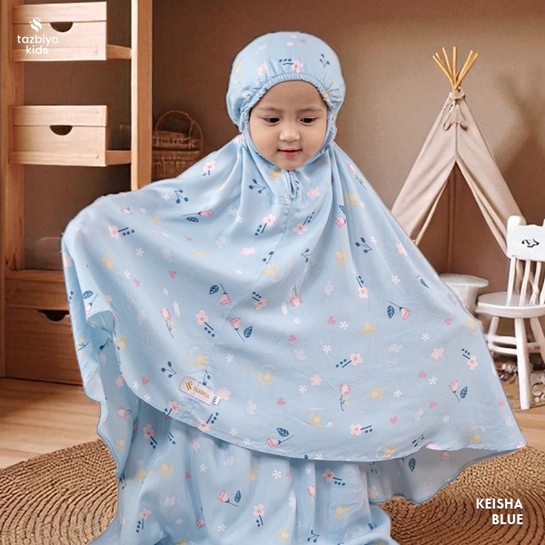 TAZBIYA MUKENA ANAK RAYON KEISHA I Mukena Anak Motif TK SD SMP | Mukena Anak 4-14 Tahun