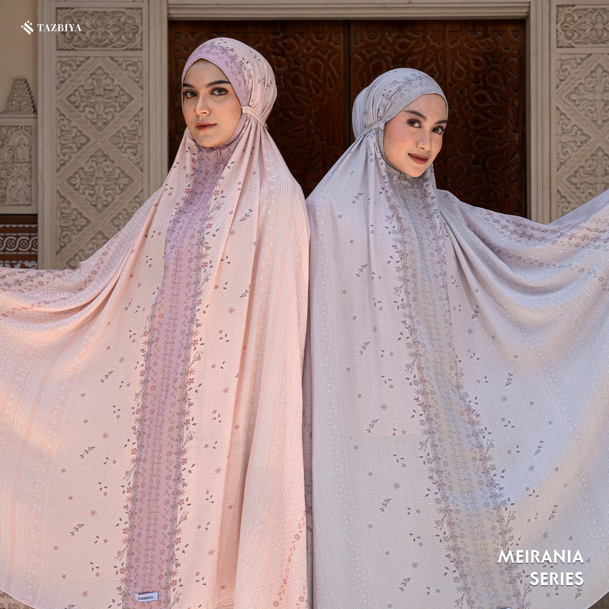 MUKENA TAZBIYA X KEMISO SAJADAH RAYON MEIRANIA SERIES ALLSIZE
