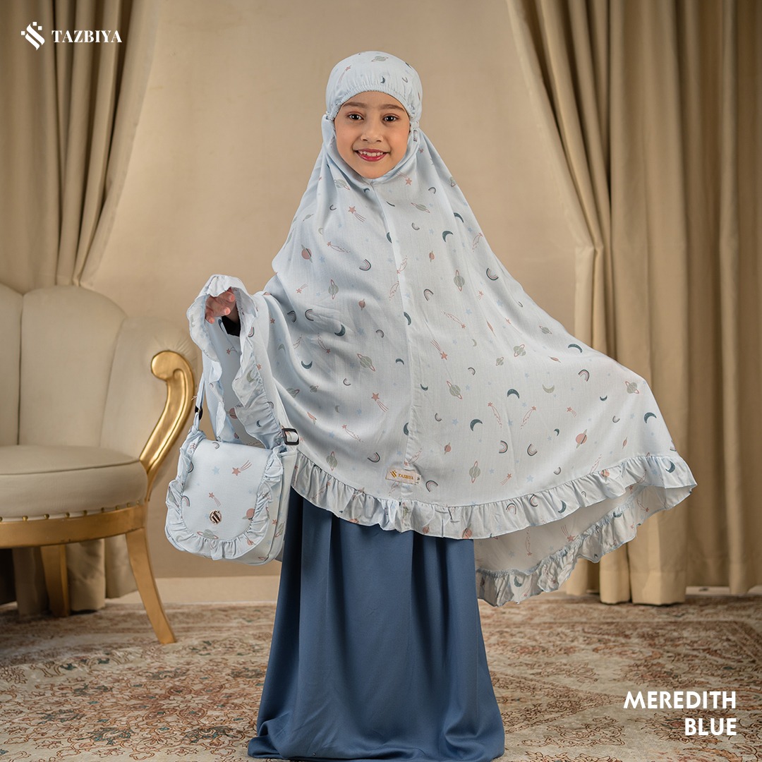 TAZBIYA MUKENA ANAK RAYON RUFFLE MEREDITH I Mukena Anak Motif TK SD SMP | Mukena Anak 4-14 Tahun
