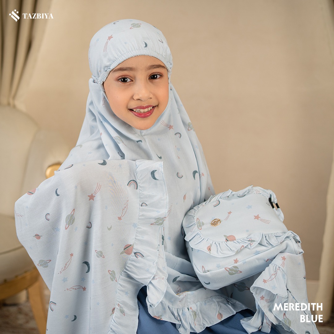 TAZBIYA MUKENA ANAK RAYON RUFFLE MEREDITH I Mukena Anak Motif TK SD SMP | Mukena Anak 4-14 Tahun