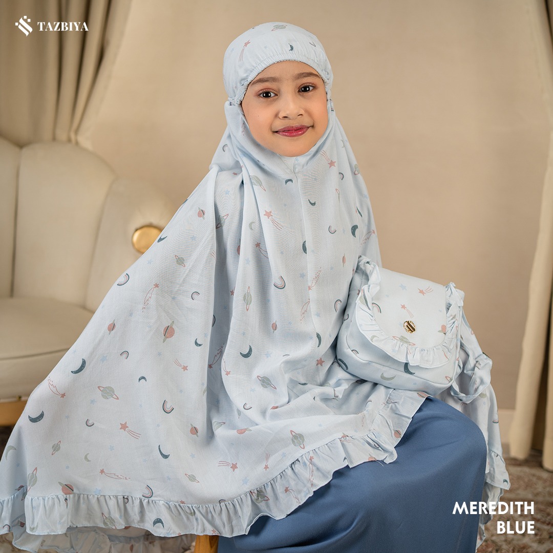 TAZBIYA MUKENA ANAK RAYON RUFFLE MEREDITH I Mukena Anak Motif TK SD SMP | Mukena Anak 4-14 Tahun