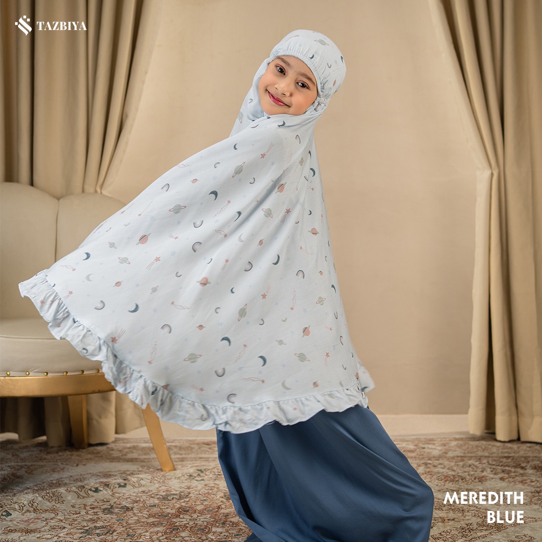 TAZBIYA MUKENA ANAK RAYON RUFFLE MEREDITH I Mukena Anak Motif TK SD SMP | Mukena Anak 4-14 Tahun