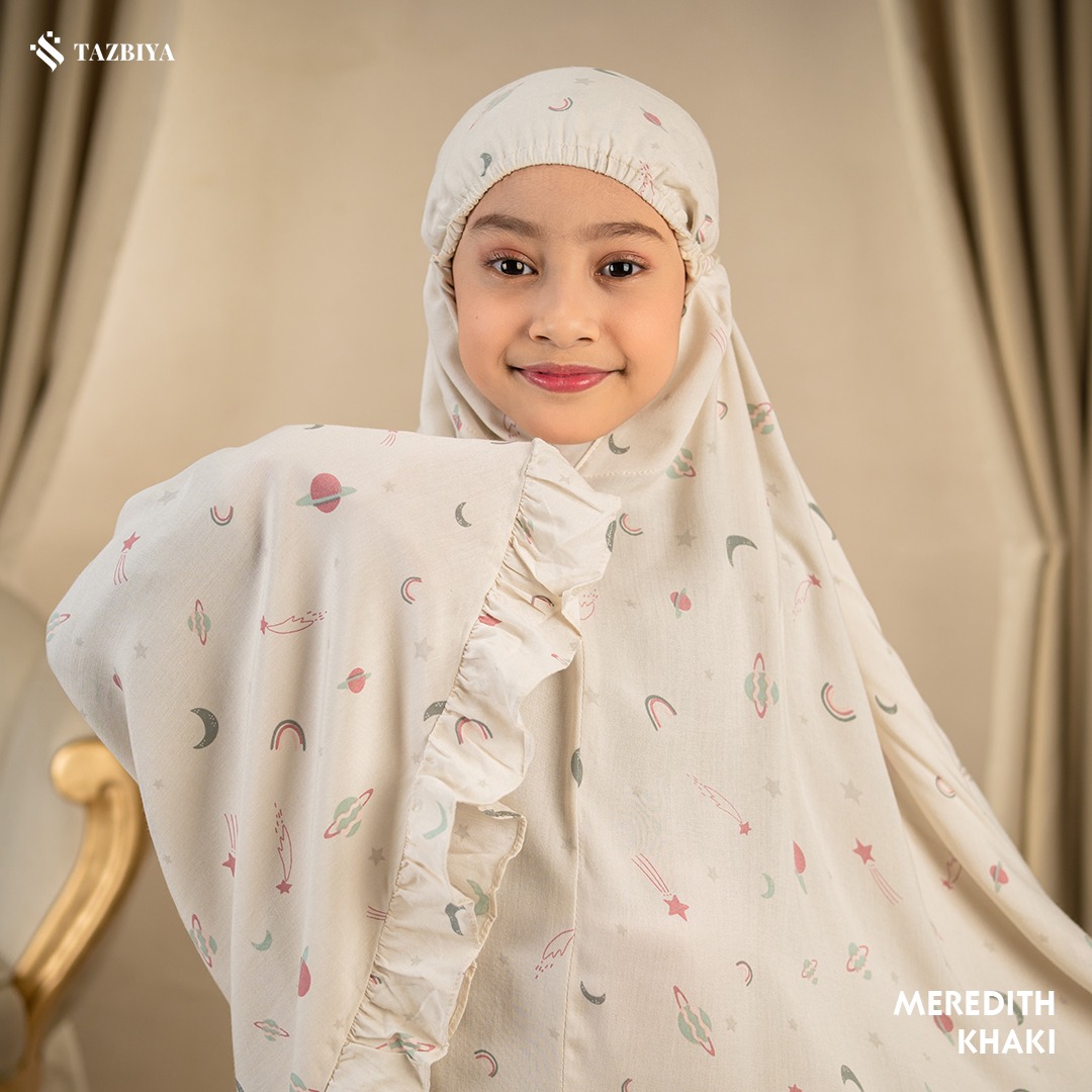 TAZBIYA MUKENA ANAK RAYON RUFFLE MEREDITH I Mukena Anak Motif TK SD SMP | Mukena Anak 4-14 Tahun
