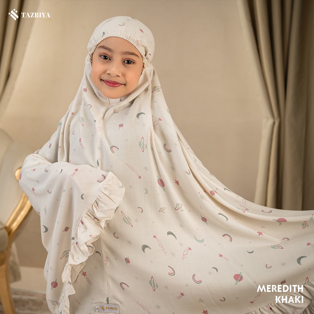 TAZBIYA MUKENA ANAK RAYON RUFFLE MEREDITH I Mukena Anak Motif TK SD SMP | Mukena Anak 4-14 Tahun