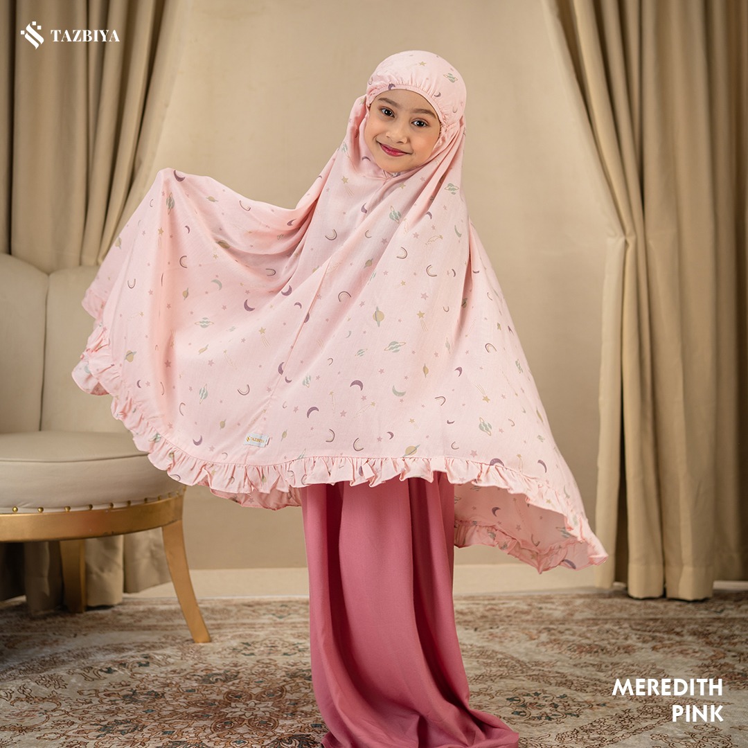 TAZBIYA MUKENA ANAK RAYON RUFFLE MEREDITH I Mukena Anak Motif TK SD SMP | Mukena Anak 4-14 Tahun