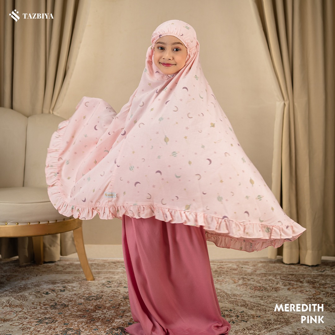 TAZBIYA MUKENA ANAK RAYON RUFFLE MEREDITH I Mukena Anak Motif TK SD SMP | Mukena Anak 4-14 Tahun