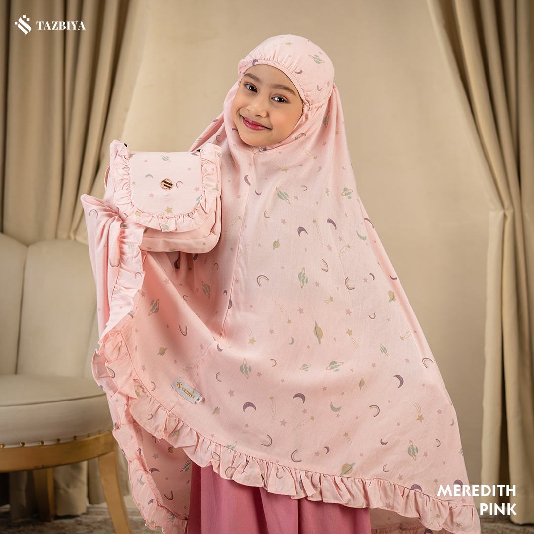 TAZBIYA MUKENA ANAK RAYON RUFFLE MEREDITH I Mukena Anak Motif TK SD SMP | Mukena Anak 4-14 Tahun