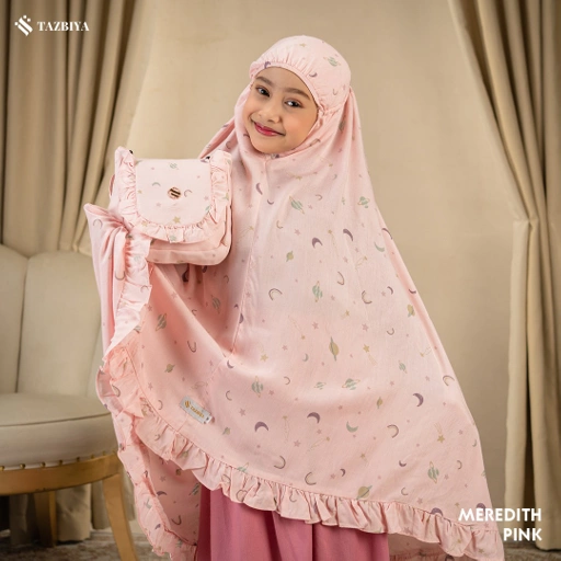 Image of TAZBIYA MUKENA ANAK RAYON RUFFLE MEREDITH I Mukena Anak Motif TK SD SMP | Mukena Anak 4-14 Tahun