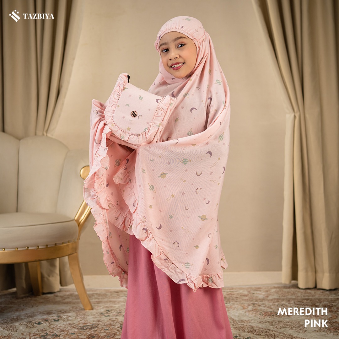 TAZBIYA MUKENA ANAK RAYON RUFFLE MEREDITH I Mukena Anak Motif TK SD SMP | Mukena Anak 4-14 Tahun