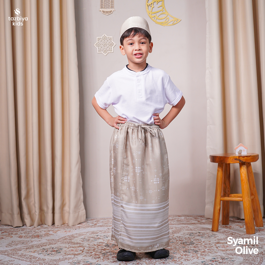 TAZBIYA SARUNG CELANA + PECI ANAK LAKI-LAKI MOTIF | SARUNG CELANA ANAK | SARUNG ANAK TK SD UMUR 1-10 TAHUN