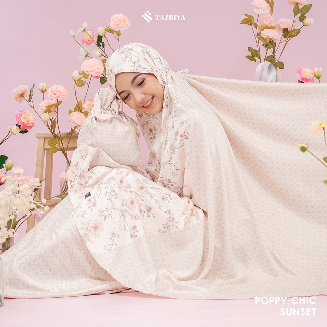 MUKENA TAZBIYA SET SAJADAH 2IN1 POPPY-CHIC SERIES ALLSIZE