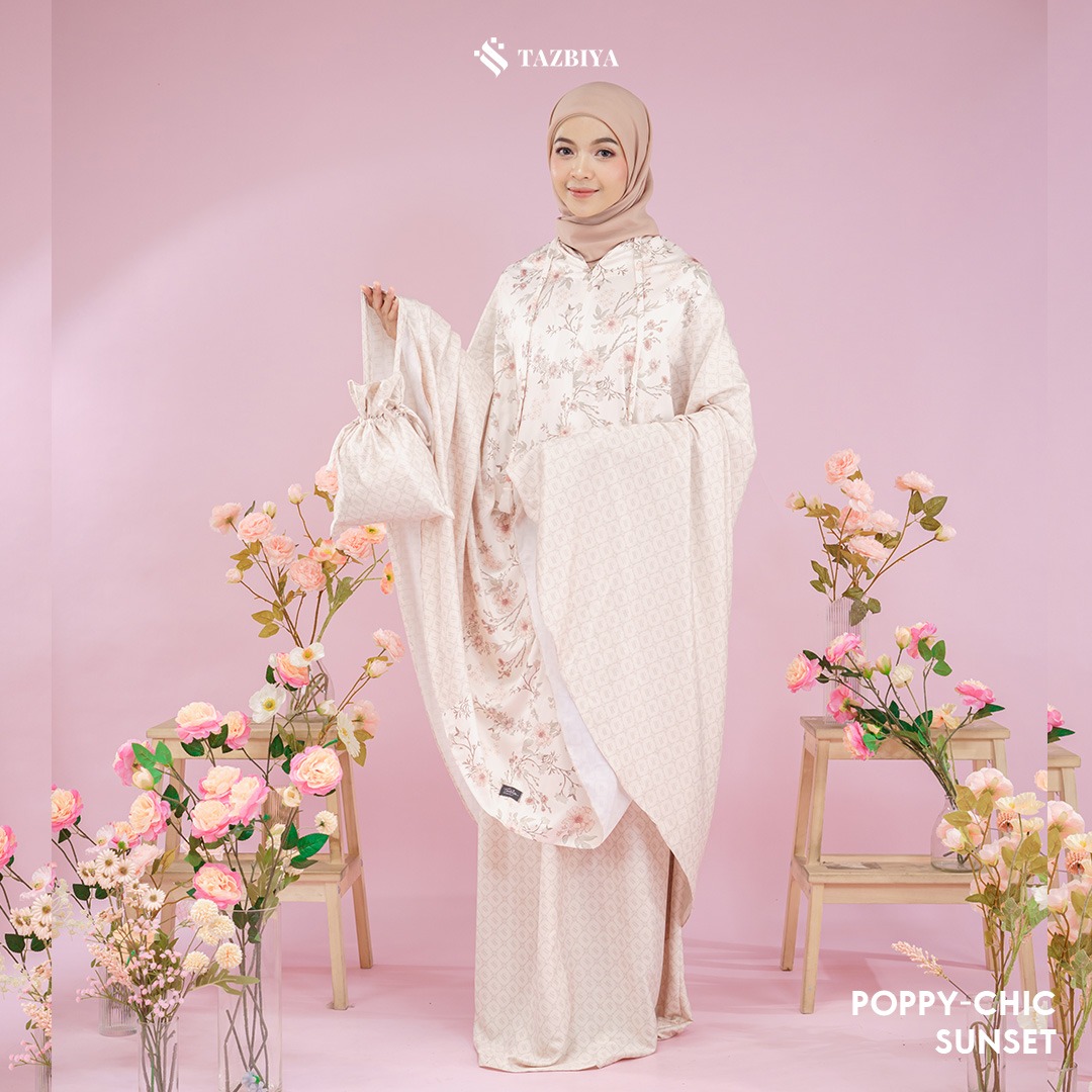 MUKENA TAZBIYA SET SAJADAH 2IN1 POPPY-CHIC SERIES ALLSIZE