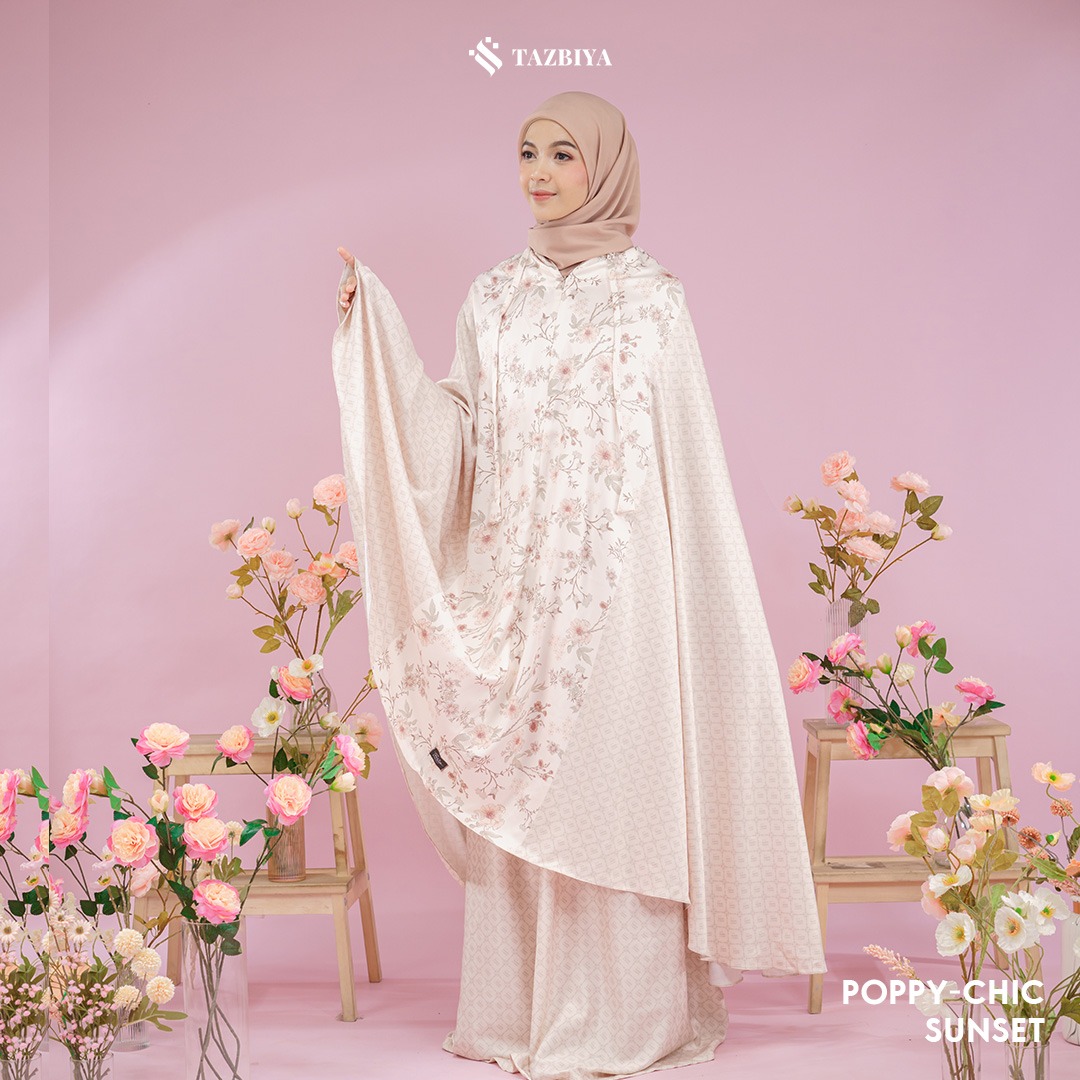 MUKENA TAZBIYA SET SAJADAH 2IN1 POPPY-CHIC SERIES ALLSIZE