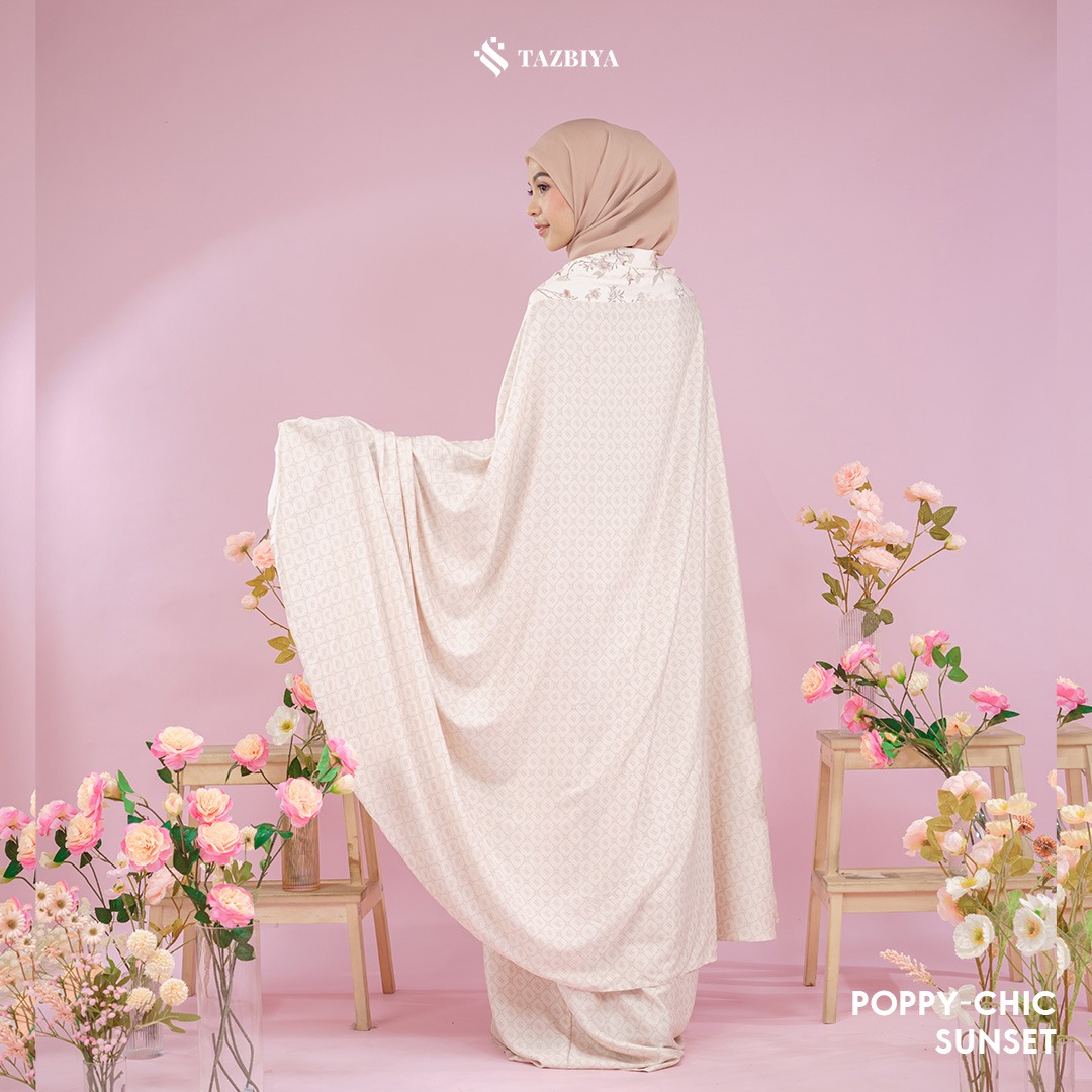 MUKENA TAZBIYA SET SAJADAH 2IN1 POPPY-CHIC SERIES ALLSIZE
