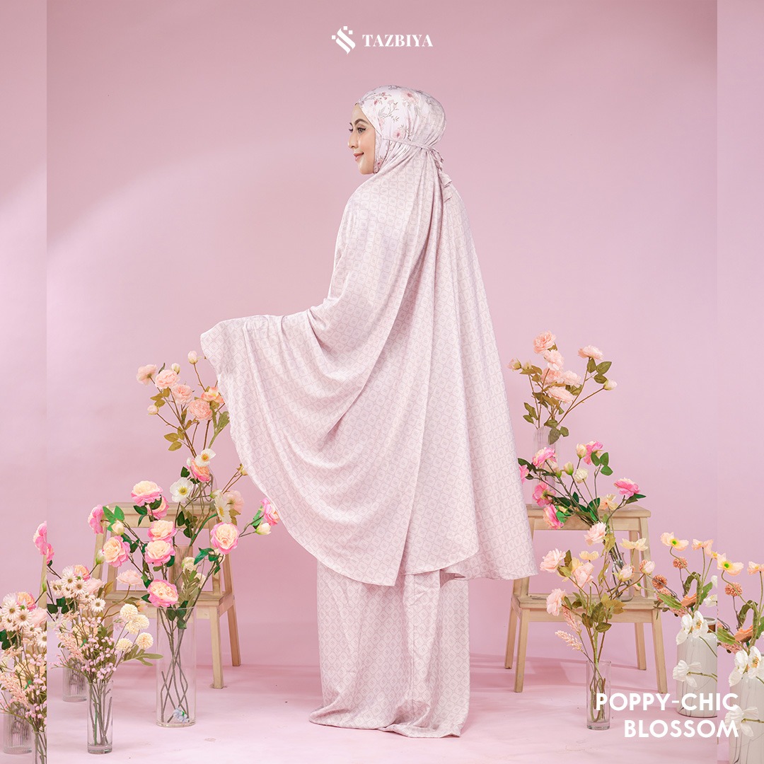 MUKENA TAZBIYA SET SAJADAH 2IN1 POPPY-CHIC SERIES ALLSIZE