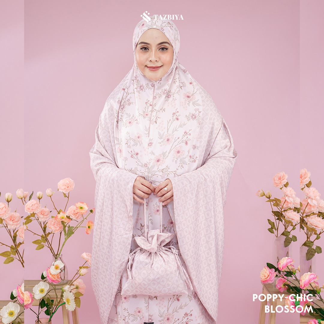 MUKENA TAZBIYA SET SAJADAH 2IN1 POPPY-CHIC SERIES ALLSIZE