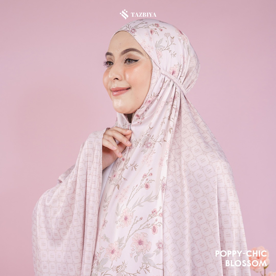 MUKENA TAZBIYA SET SAJADAH 2IN1 POPPY-CHIC SERIES ALLSIZE
