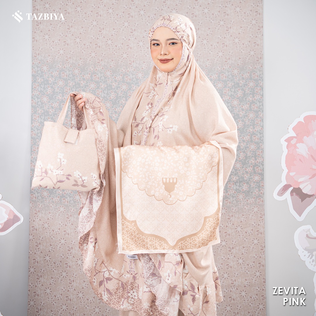 MUKENA TAZBIYA X KEMISO SAJADAH RAYON ZEVITA SERIES ALLSIZE