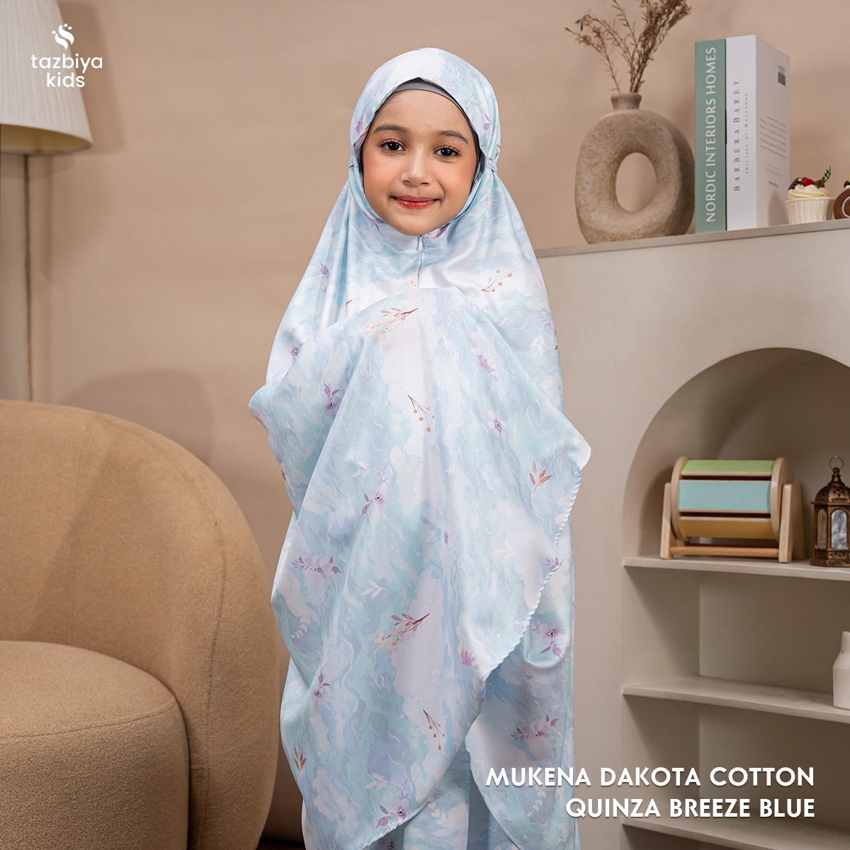 TAZBIYA MUKENA ANAK COTTON QUINZA SERIES | Mukena Anak Motif TK SD SMP | Mukena Anak 4-14 Tahun