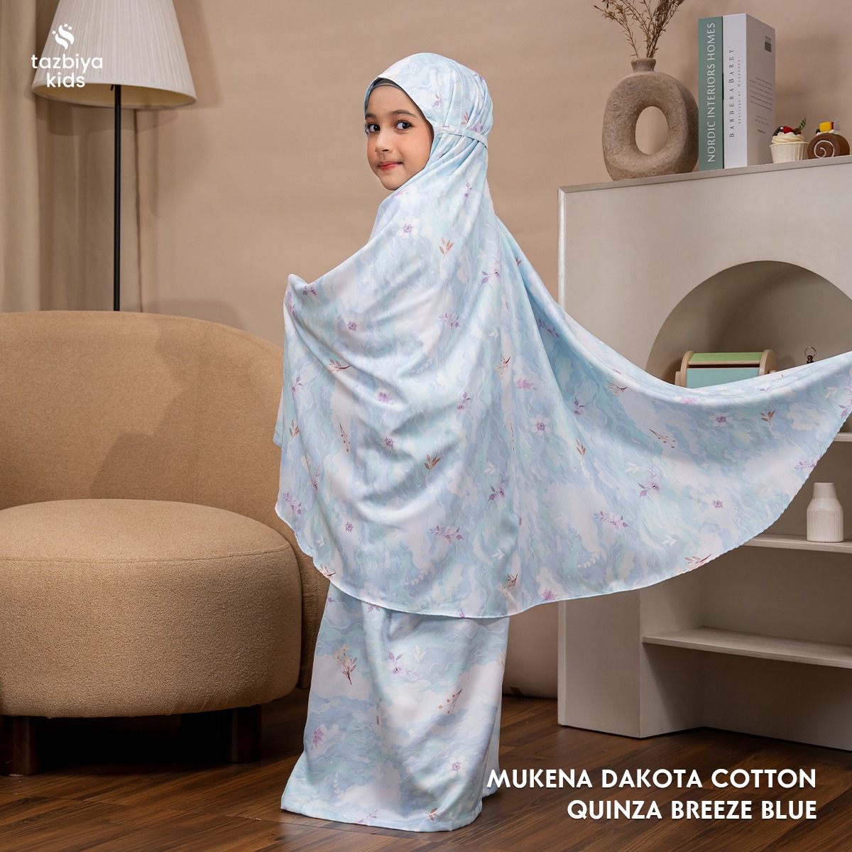 TAZBIYA MUKENA ANAK COTTON QUINZA SERIES | Mukena Anak Motif TK SD SMP | Mukena Anak 4-14 Tahun