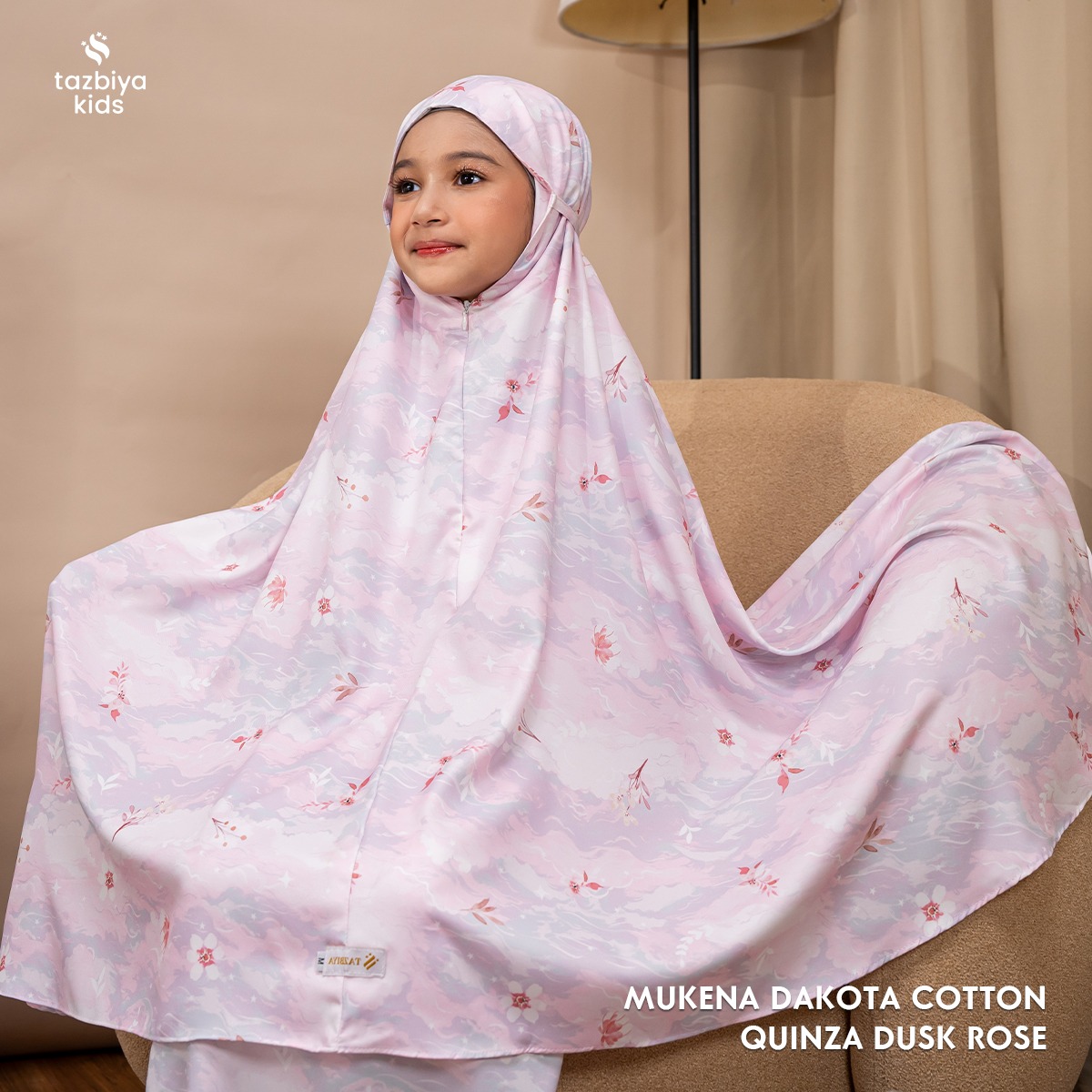 TAZBIYA MUKENA ANAK COTTON QUINZA SERIES | Mukena Anak Motif TK SD SMP | Mukena Anak 4-14 Tahun