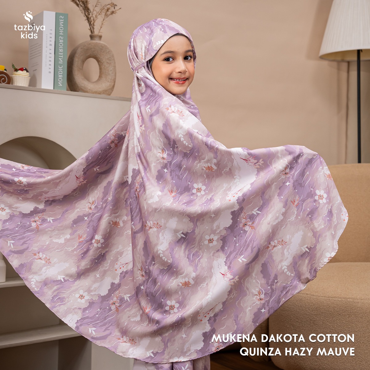 TAZBIYA MUKENA ANAK COTTON QUINZA SERIES | Mukena Anak Motif TK SD SMP | Mukena Anak 4-14 Tahun