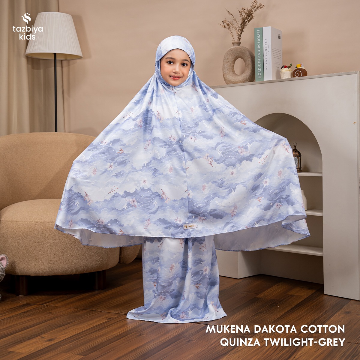 TAZBIYA MUKENA ANAK COTTON QUINZA SERIES | Mukena Anak Motif TK SD SMP | Mukena Anak 4-14 Tahun